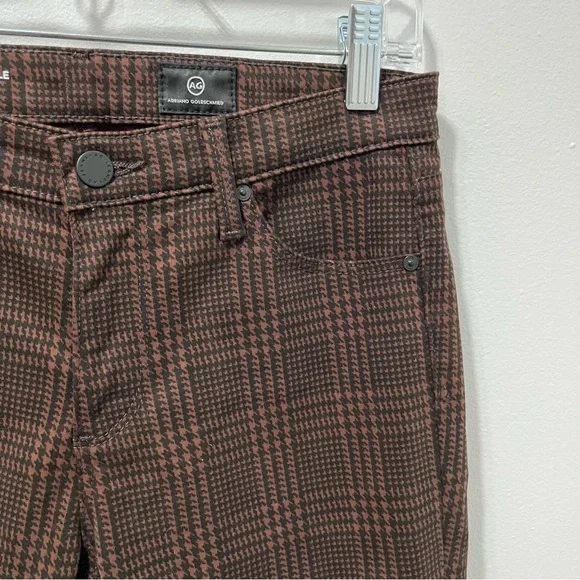 AG ADRIANO GOLDSCHMIED PRIMA ANKLE IN HOUNDSTOOTH PLAID FOLKSTONE SIZE 27 - Picture 6 of 15